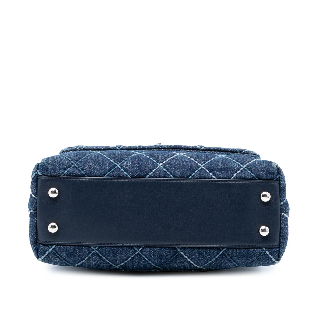 Pre-Loved Chanel Small Quilted Denim Coco Top Handle Bag - Picture 3 of 7